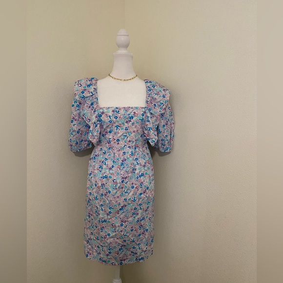 ASOS FLORAL MIDI TIE DRESS - Picture 2 of 15